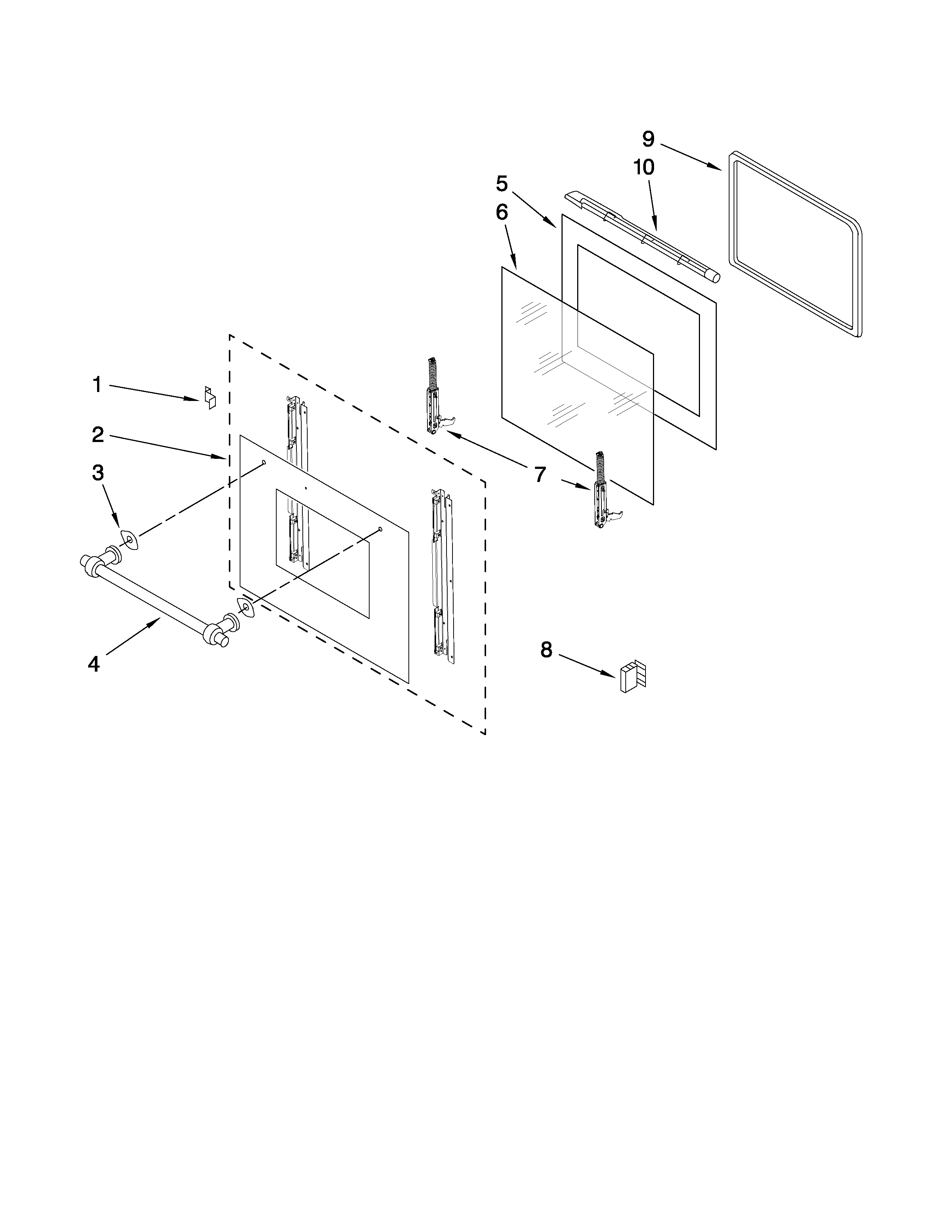 Oven door parts