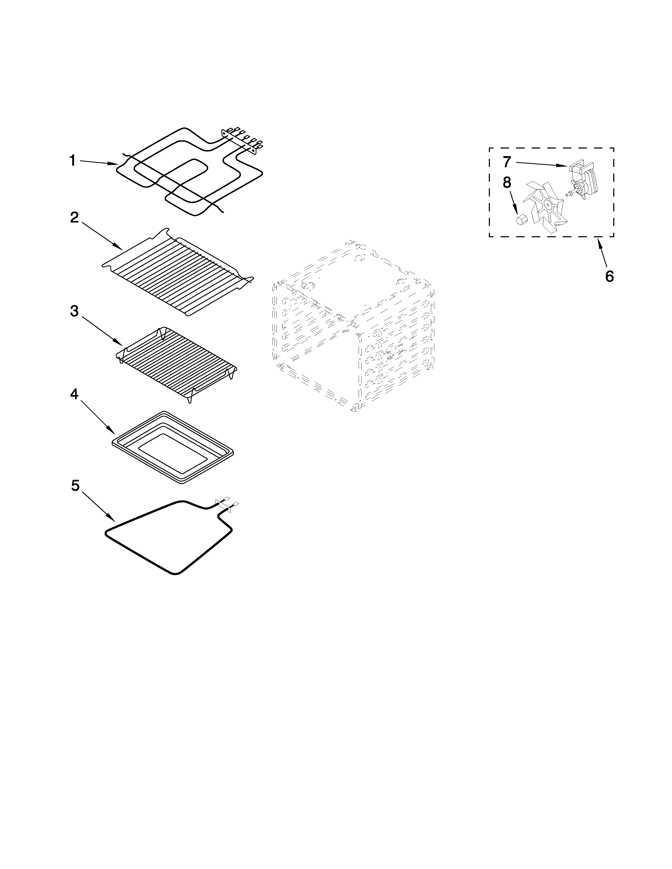Internal oven parts