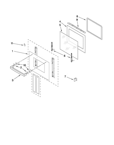 Oven door parts