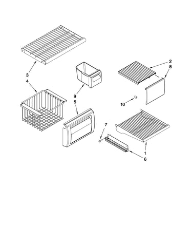 Freezer shelf parts