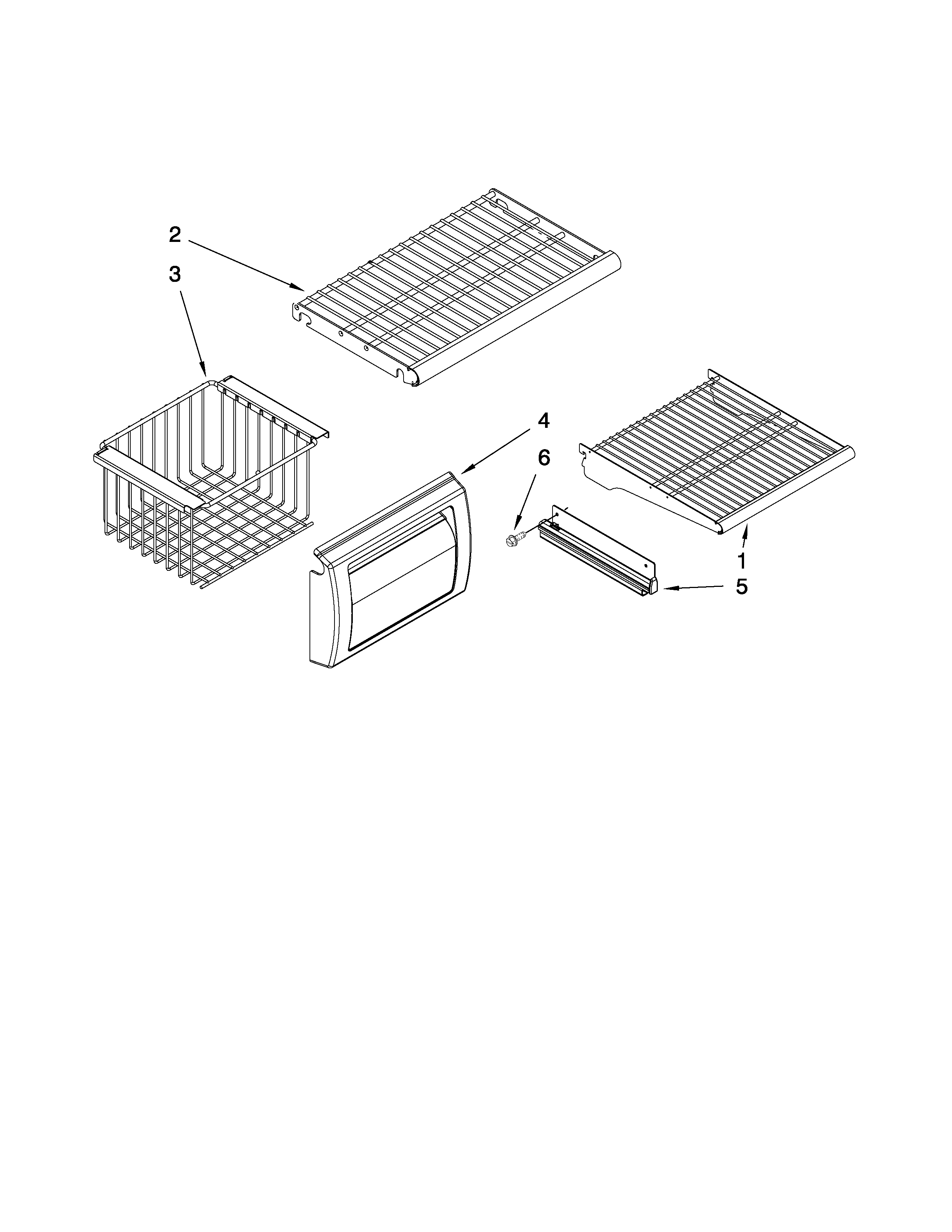Freezer shelf parts