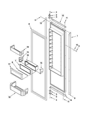 Refrigerator door parts