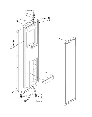 Freezer door parts