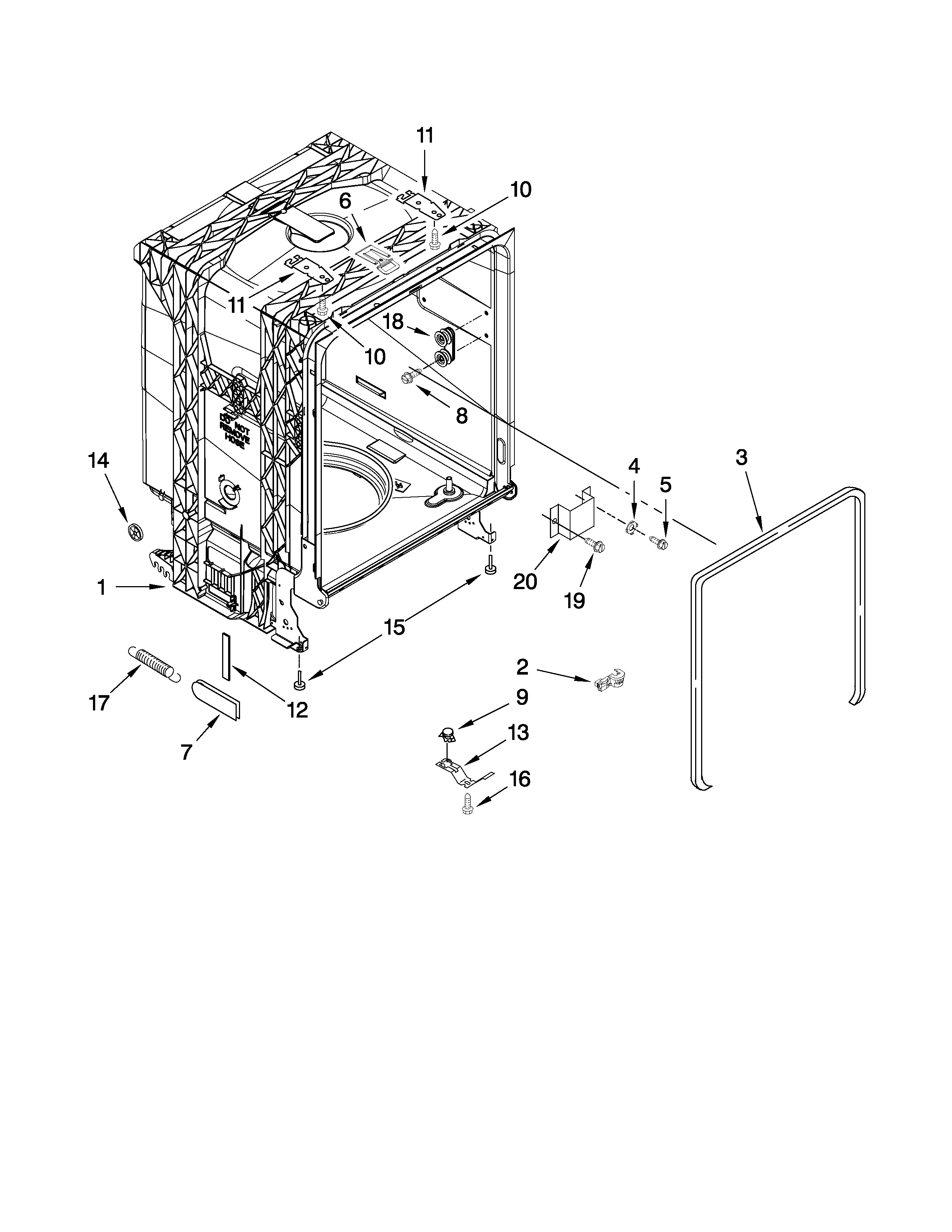 Tub and frame parts