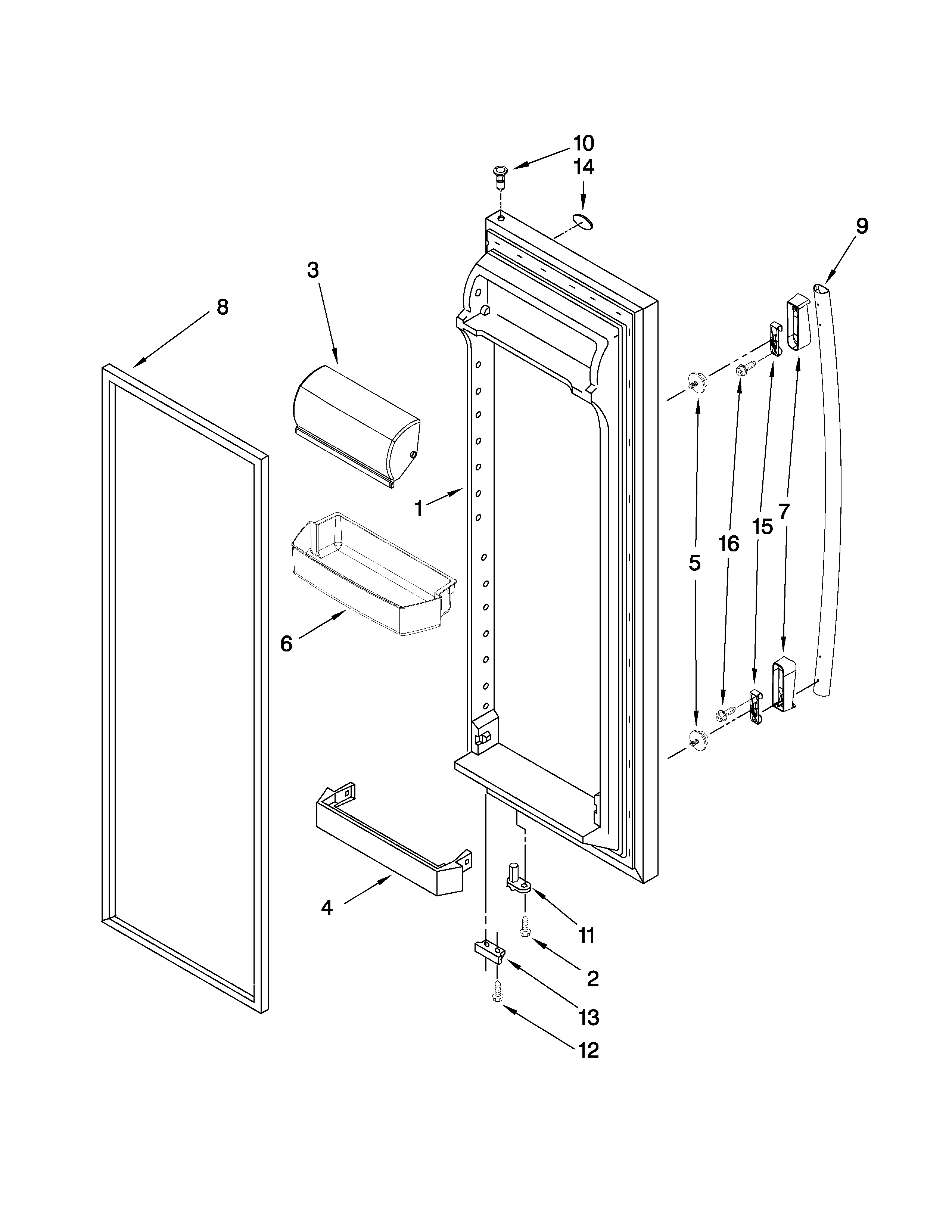 REFRIGERATOR DOOR PARTS