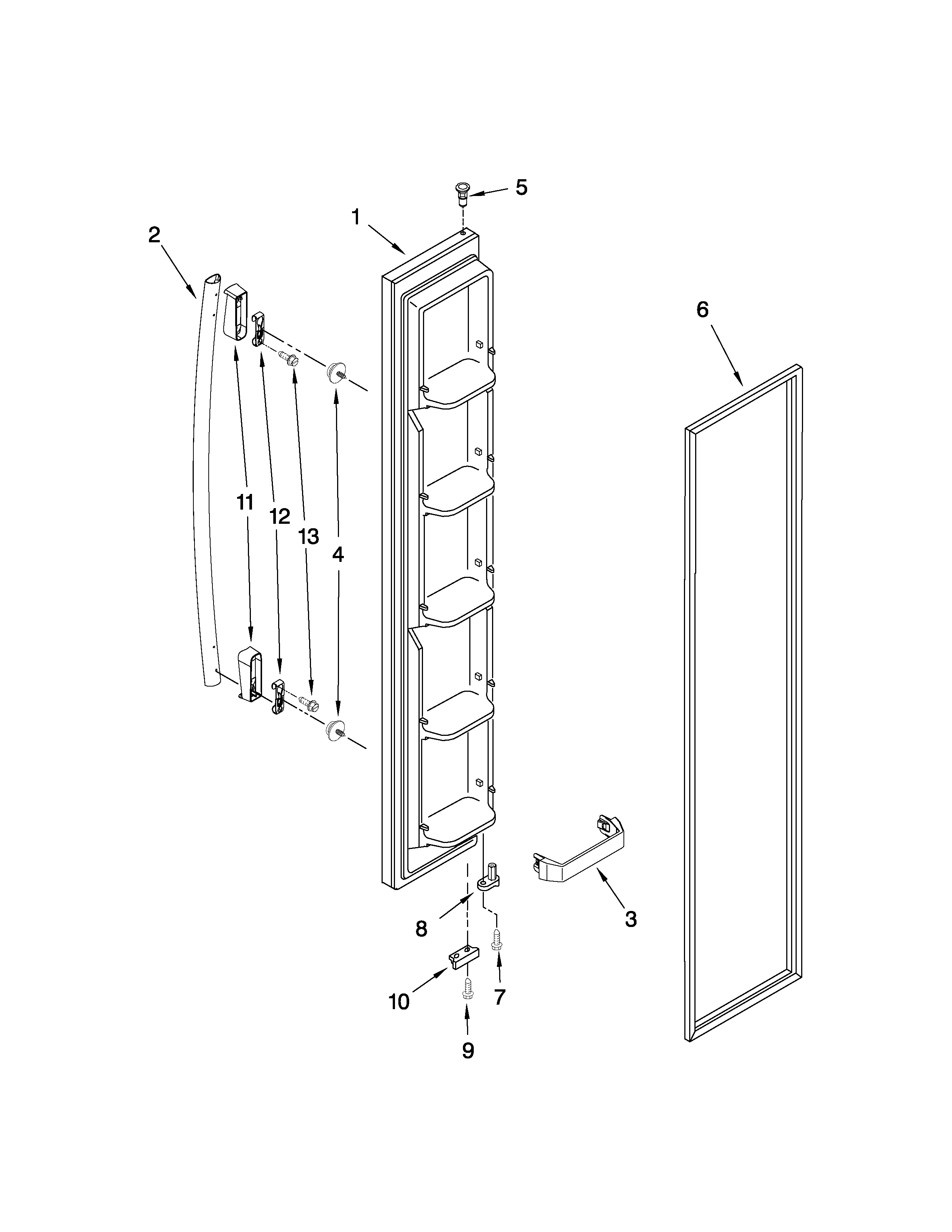 Freezer door parts