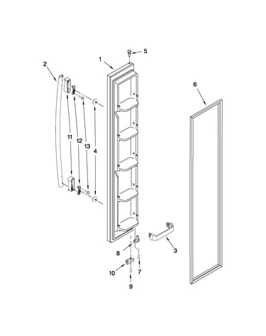 Freezer door parts