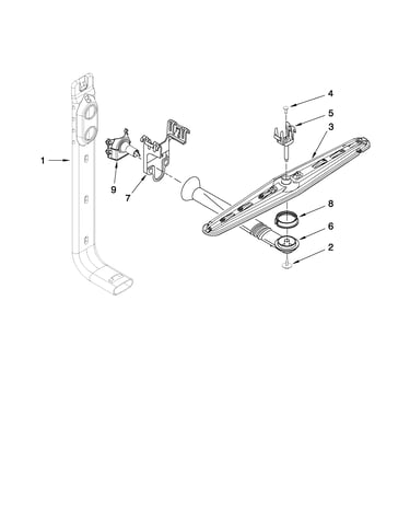 Upper wash and rinse parts