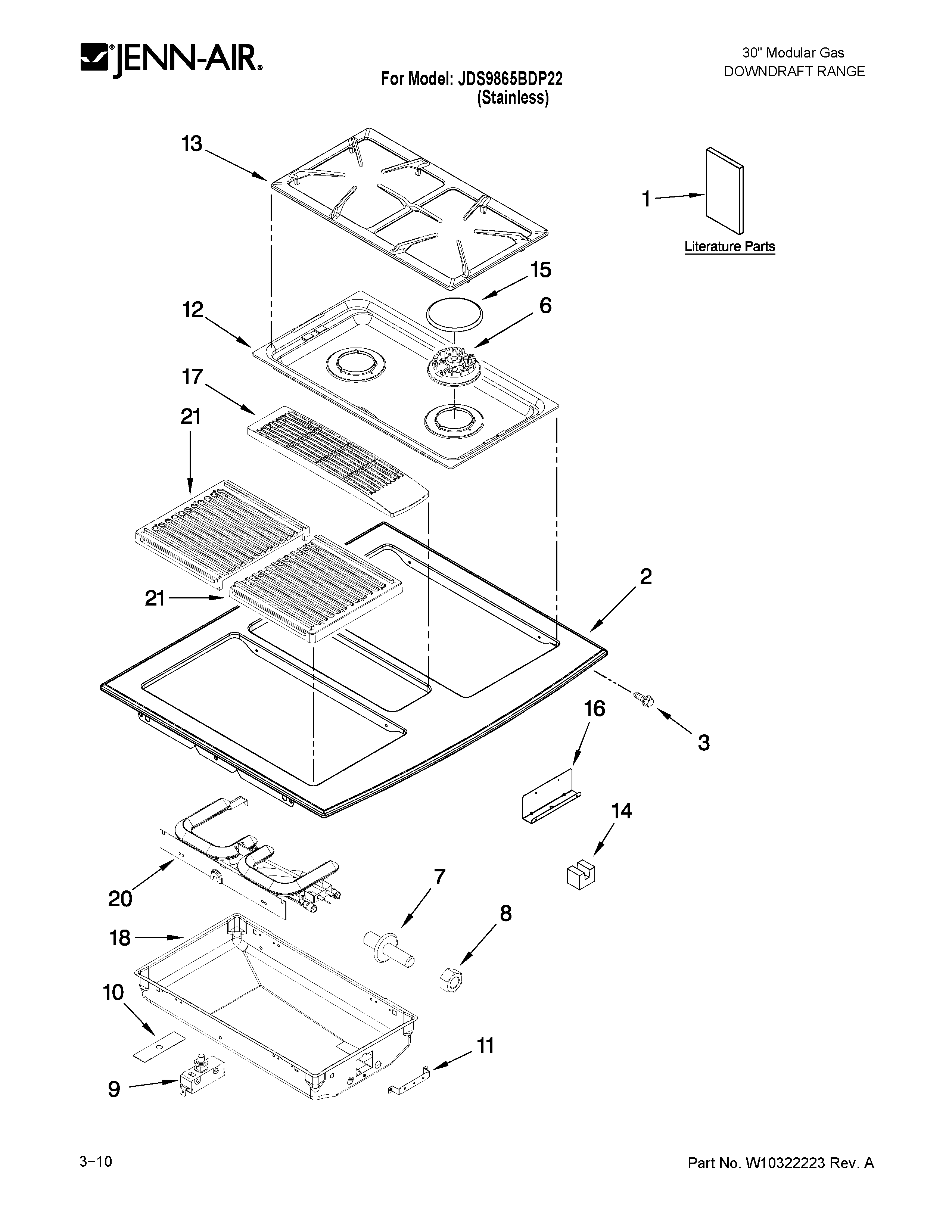 Cooktop parts