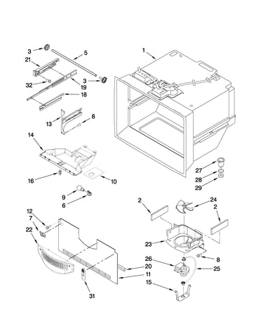 Freezer liner parts