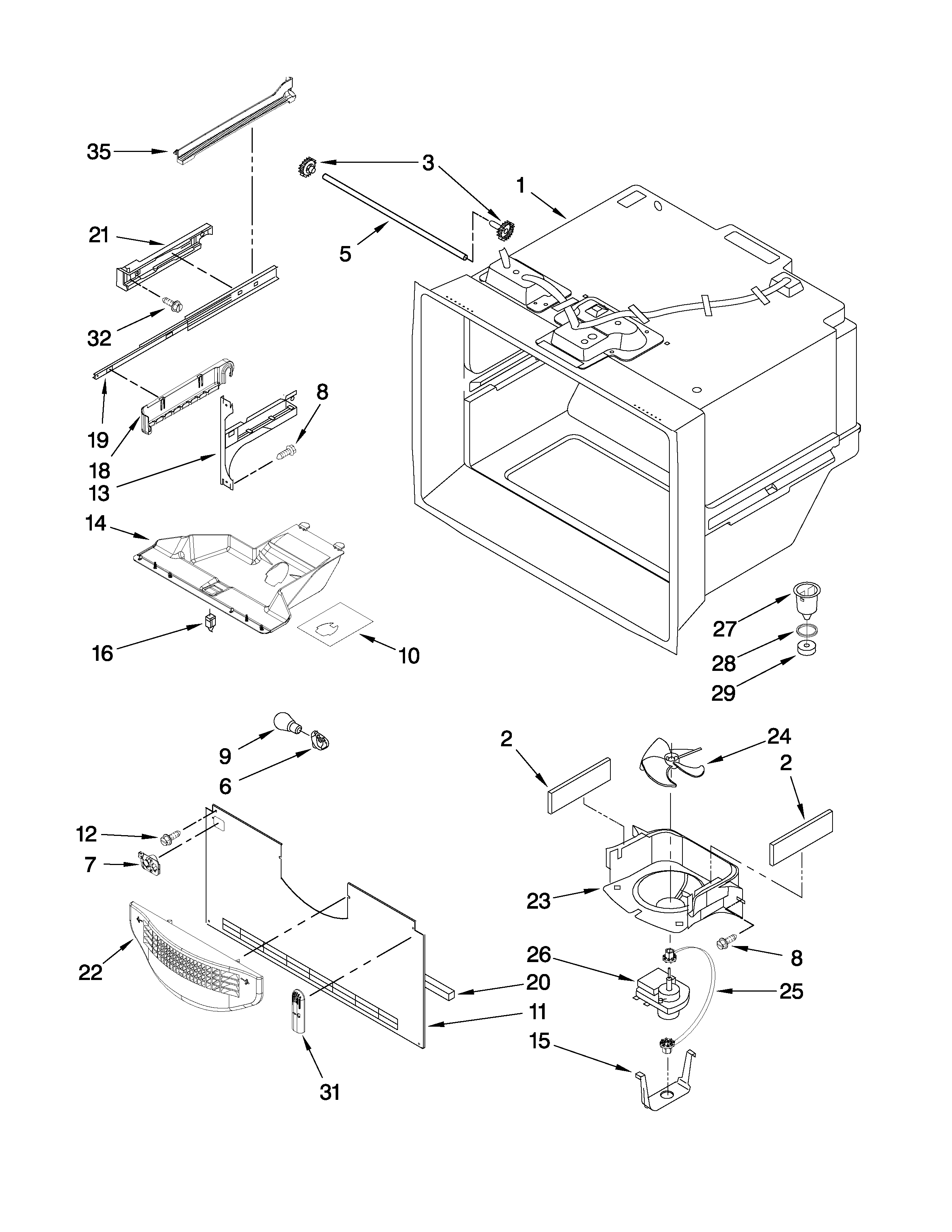 FREEZER LINER PARTS