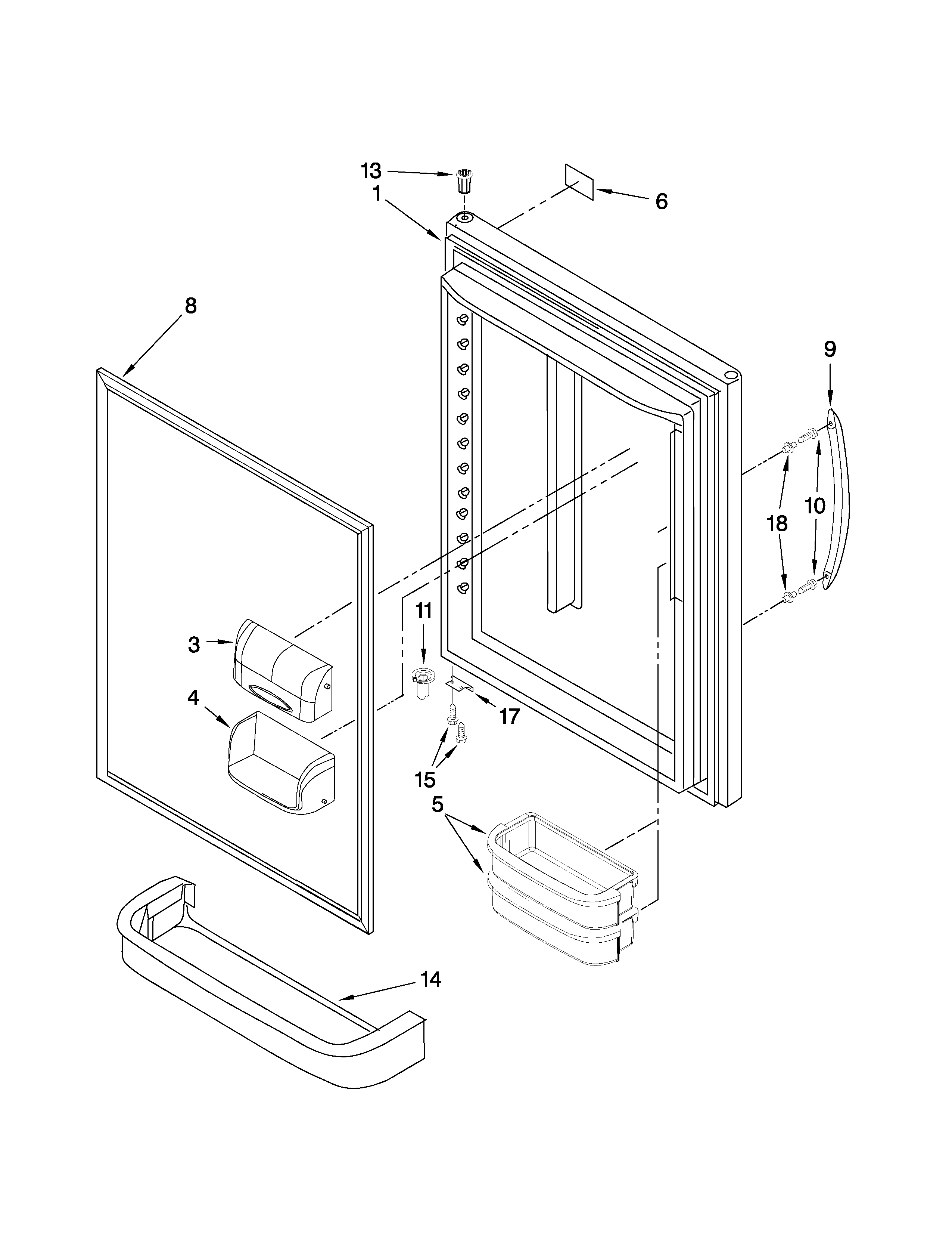 Refrigerator door parts