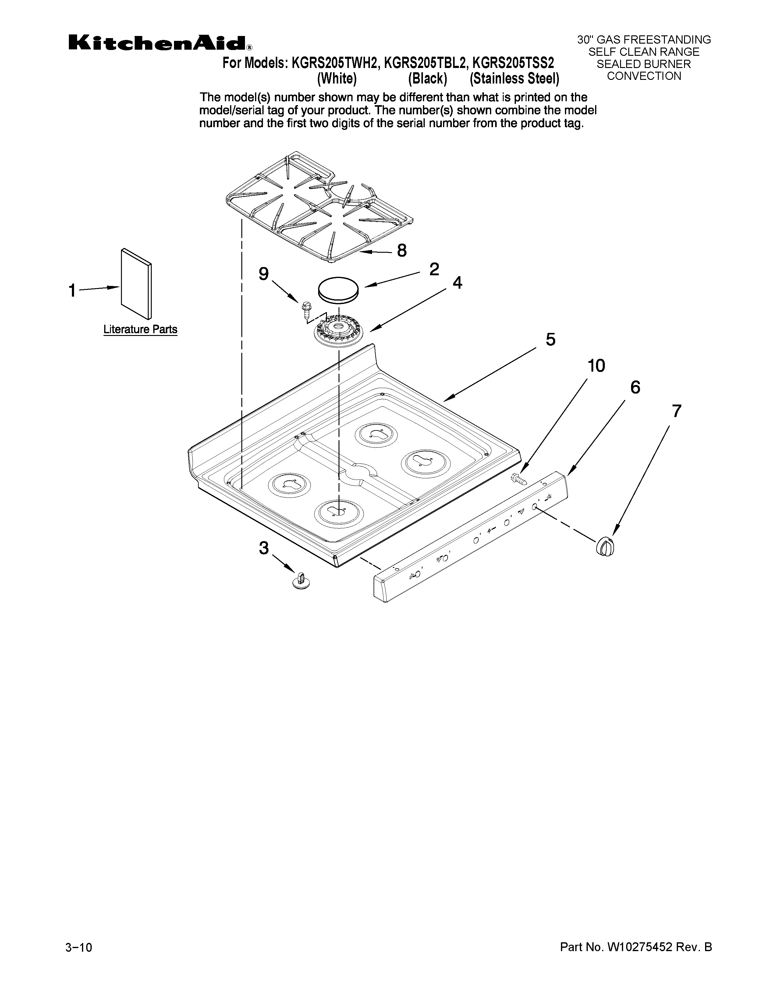 Cooktop parts