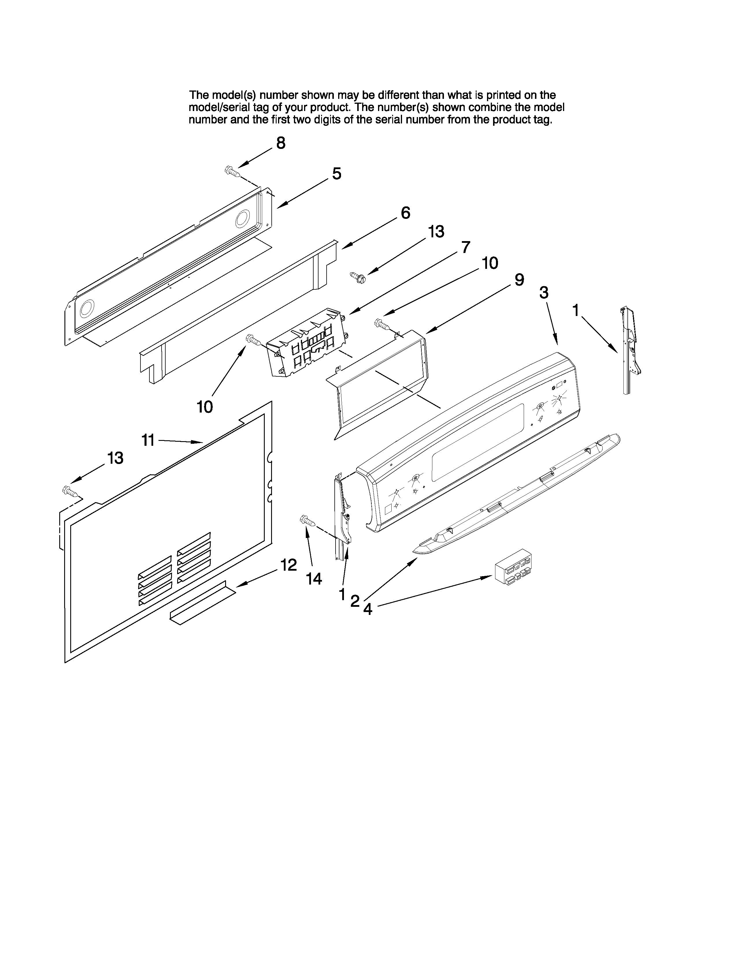 Control panel parts
