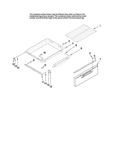 Drawer and rack parts
