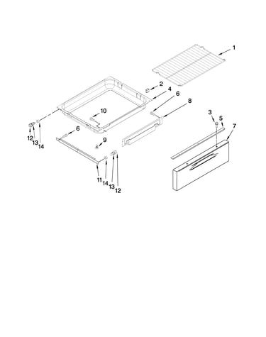Drawer and rack parts