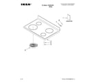 Ikea YIES350XW0 cooktop parts diagram