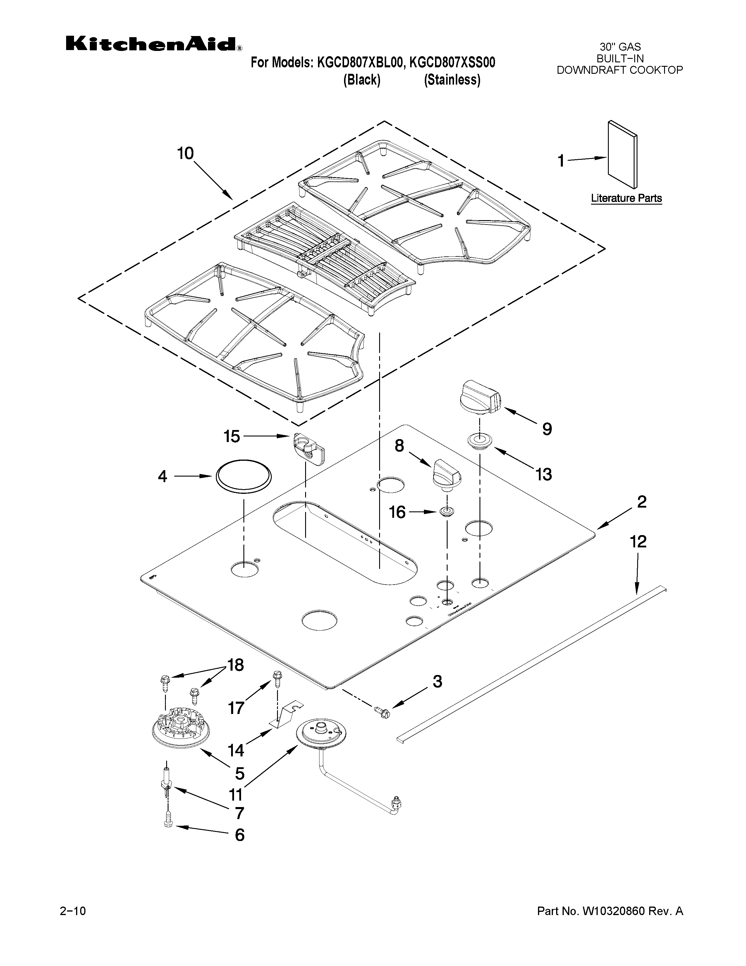Cooktop parts