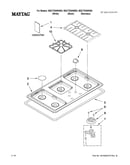 Cooktop, burner and grate parts