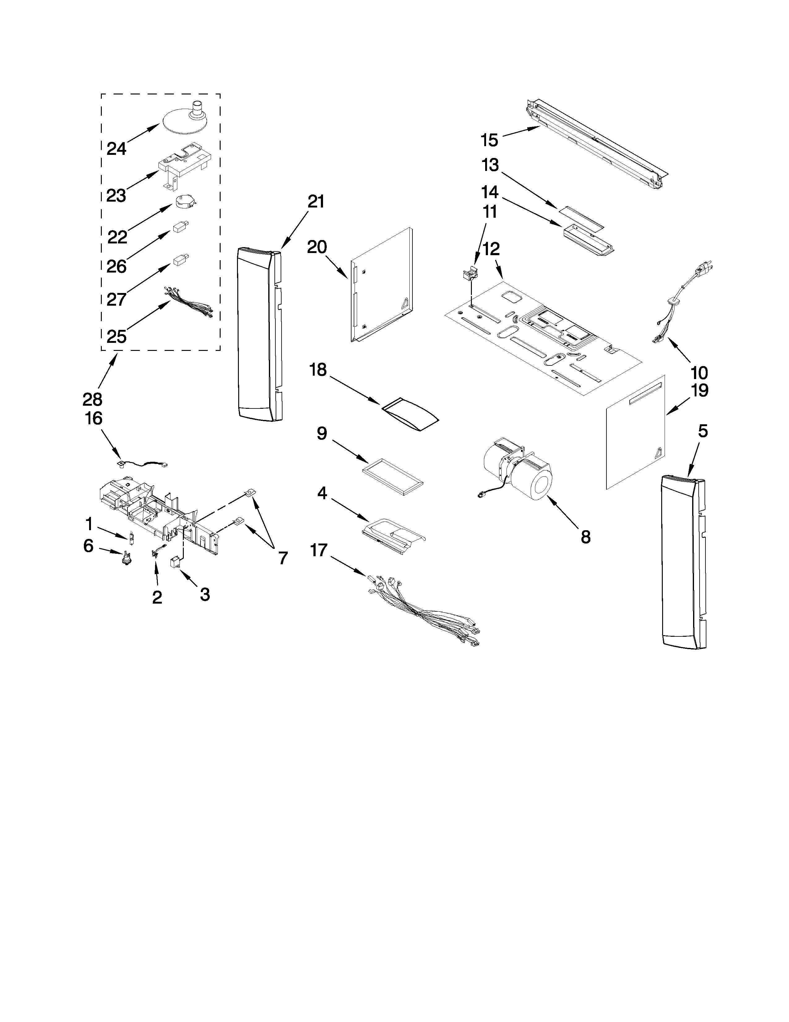 CABINET AND AIR FLOW PARTS