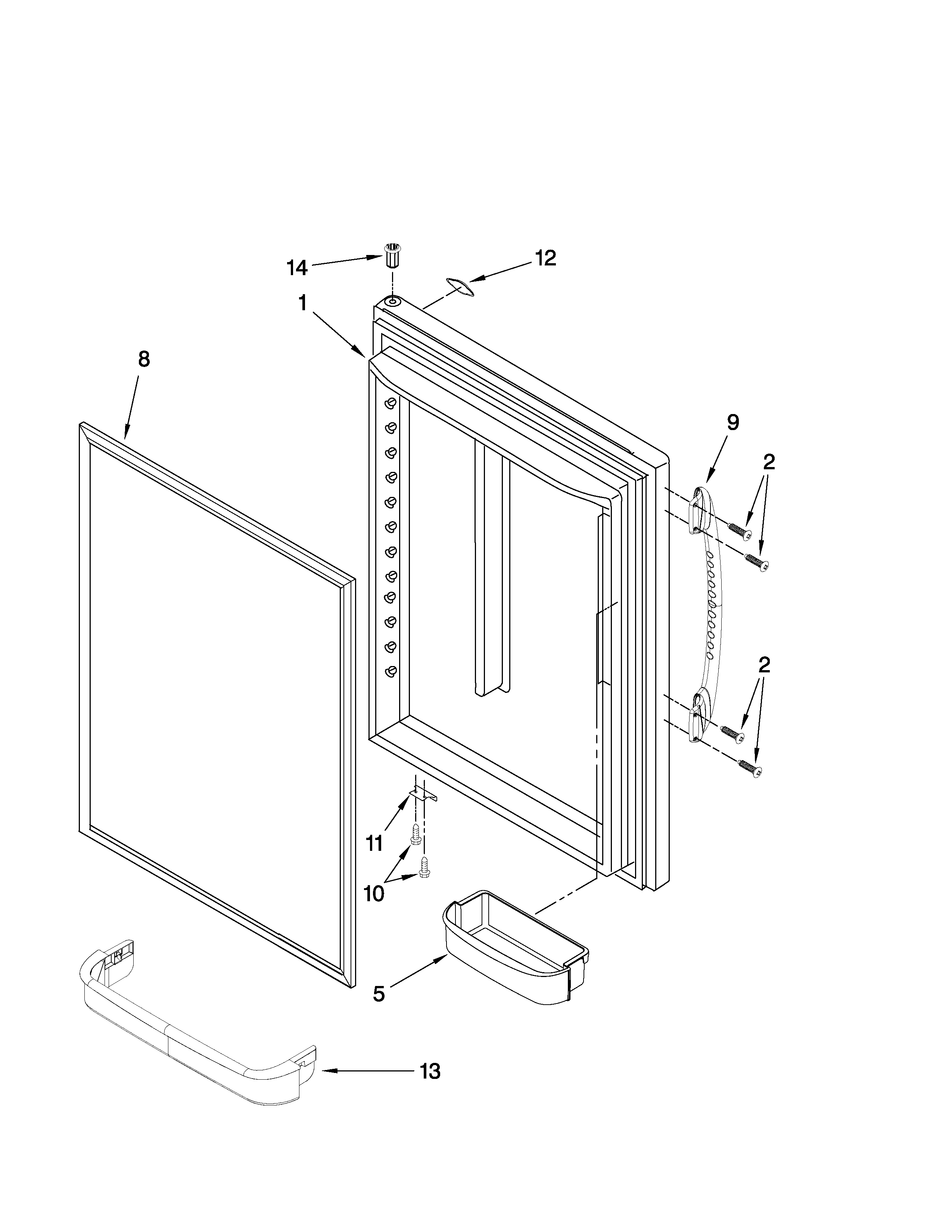 Refrigerator door parts