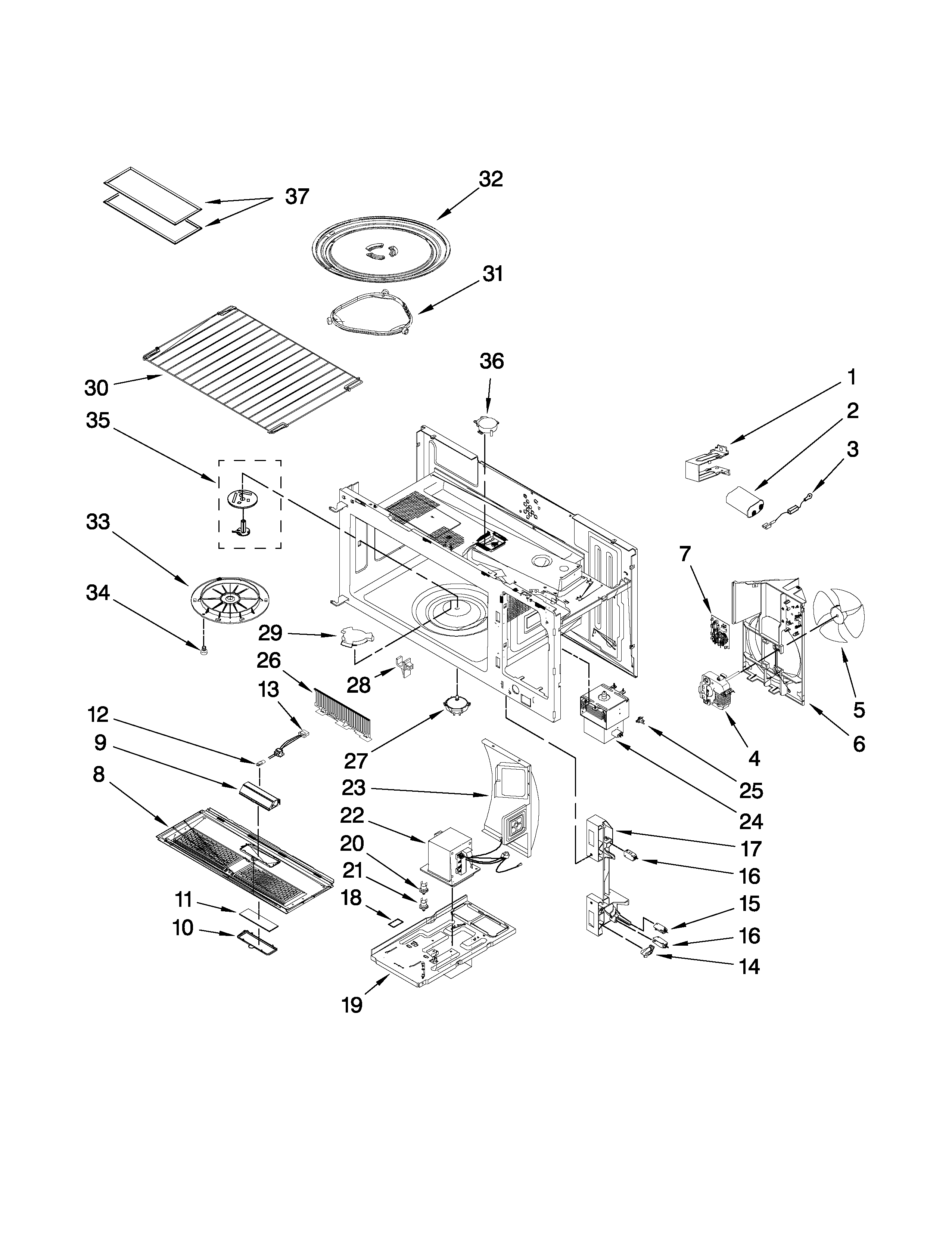 Interior and ventilation parts