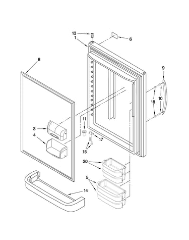 Refrigerator door parts
