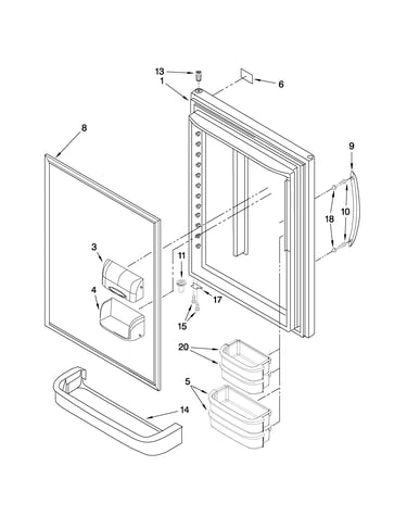 Refrigerator door parts
