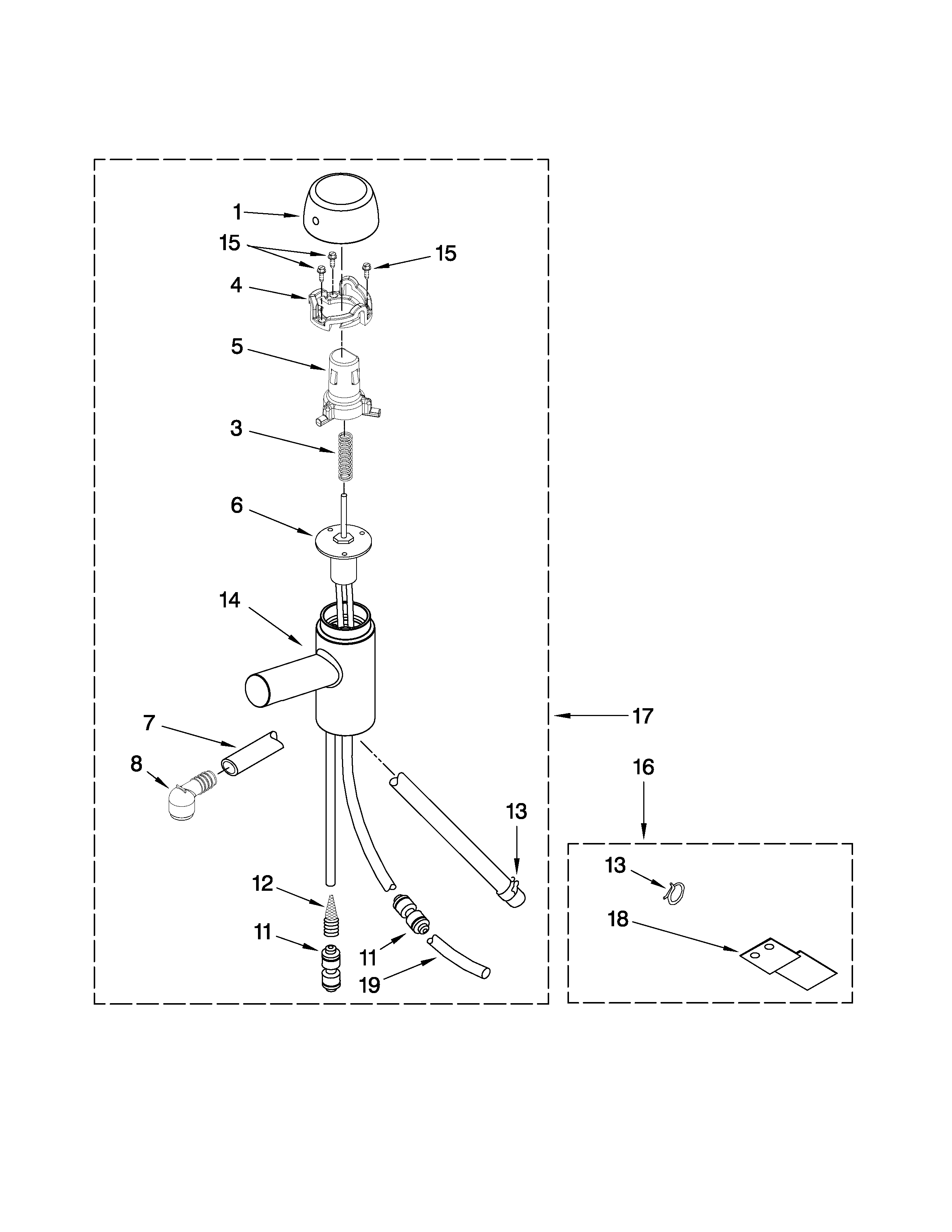 Spout unit parts