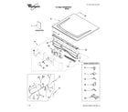 Whirlpool WED9050XW0 top and console parts diagram