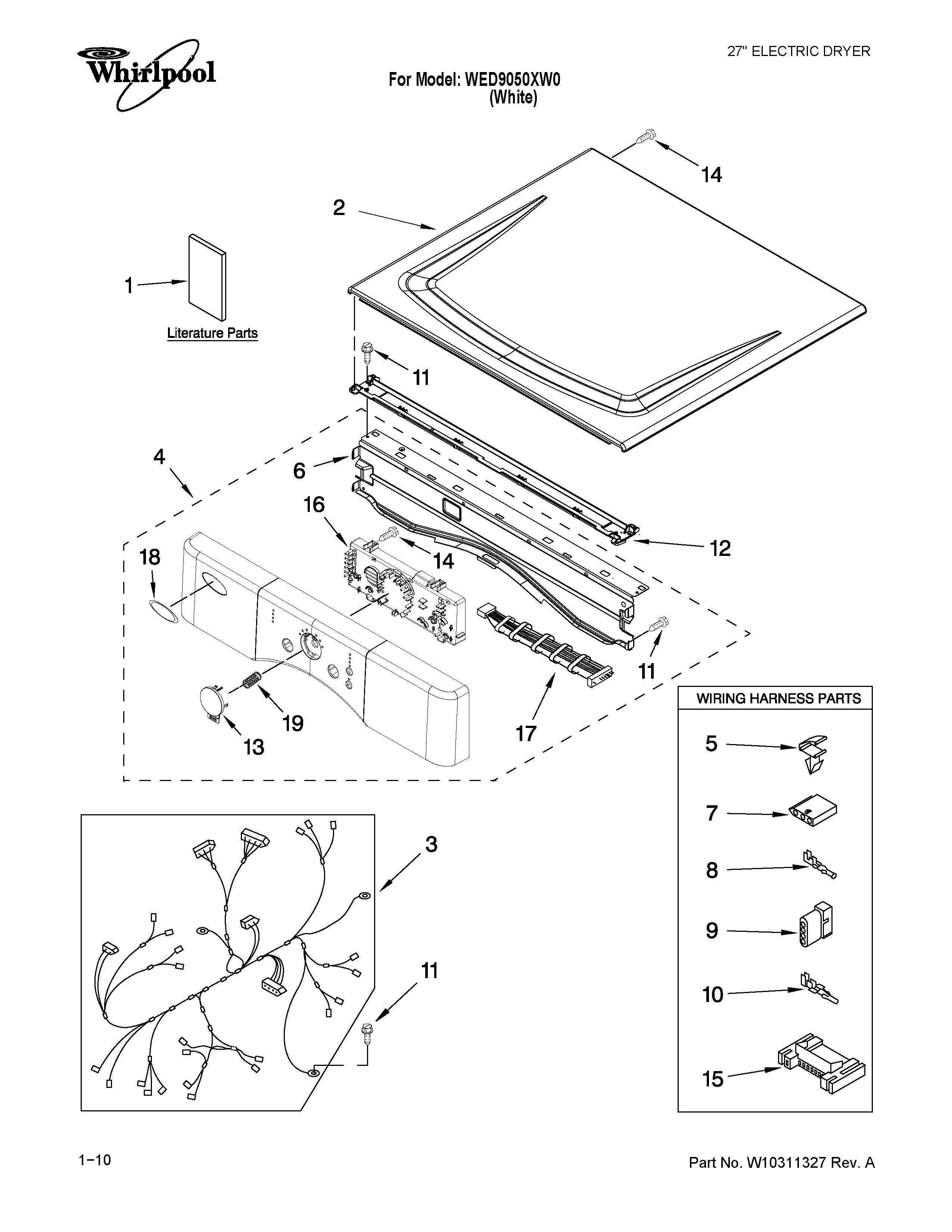 Top and console parts