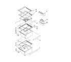 Whirlpool BRS62BRBNA00 refrigerator shelf parts diagram