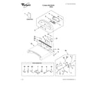 Whirlpool WED7300XW0 top and console parts diagram