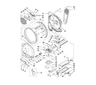 Whirlpool WED7300XW0 bulkhead parts diagram