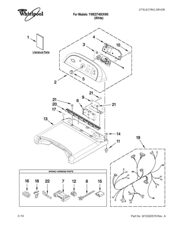 Top and console parts