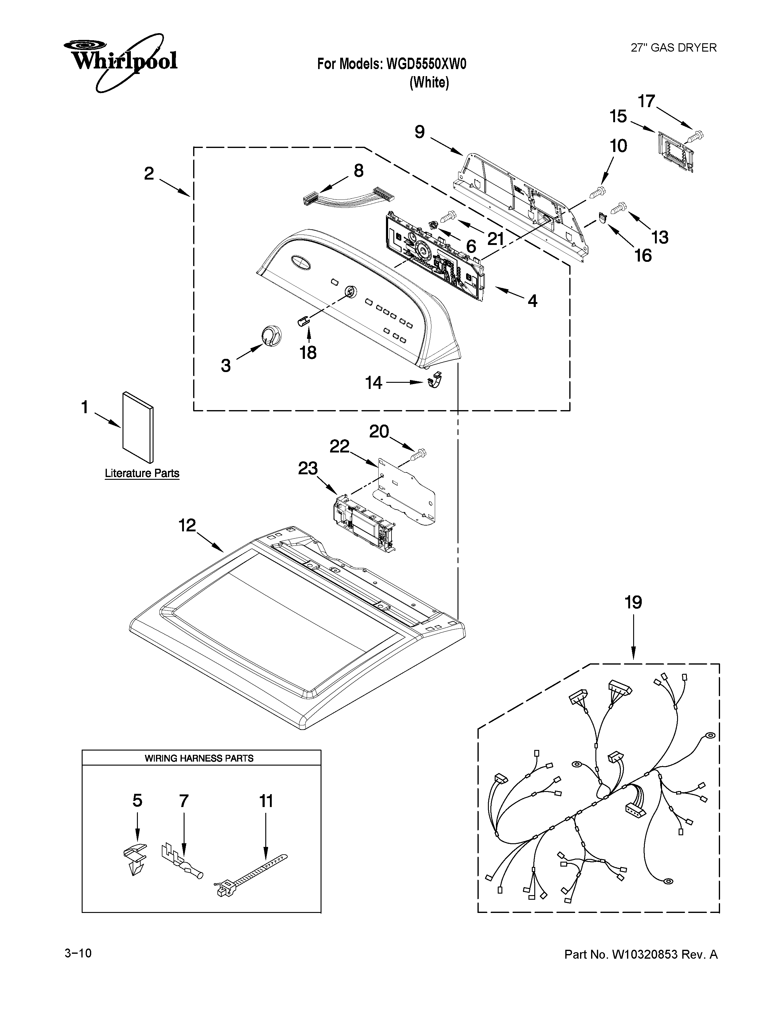 Top and console parts