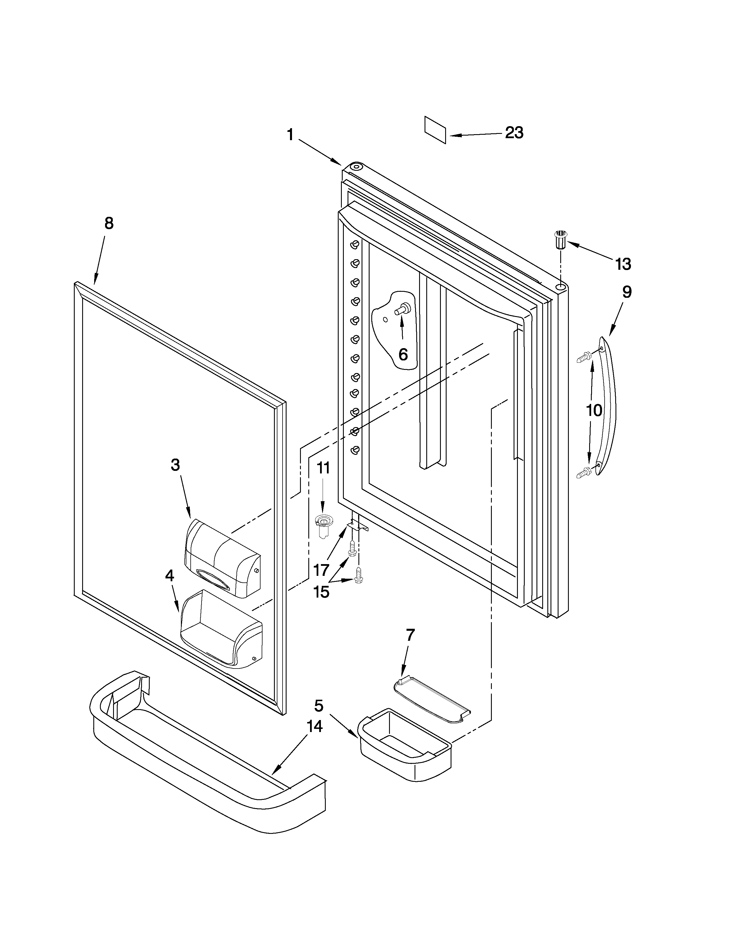 Refrigerator door parts