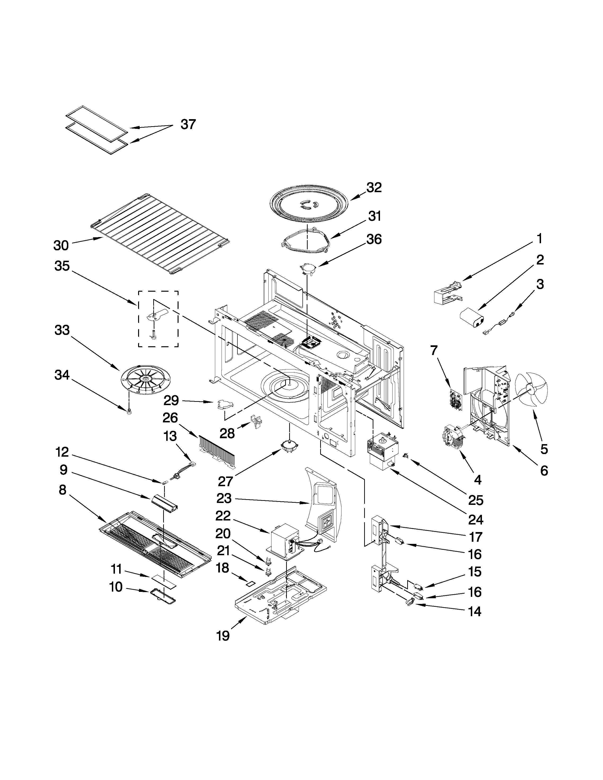 Interior and ventilation parts