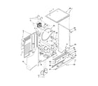 Whirlpool LTG5243DQ9 dryer cabinet and motor parts diagram
