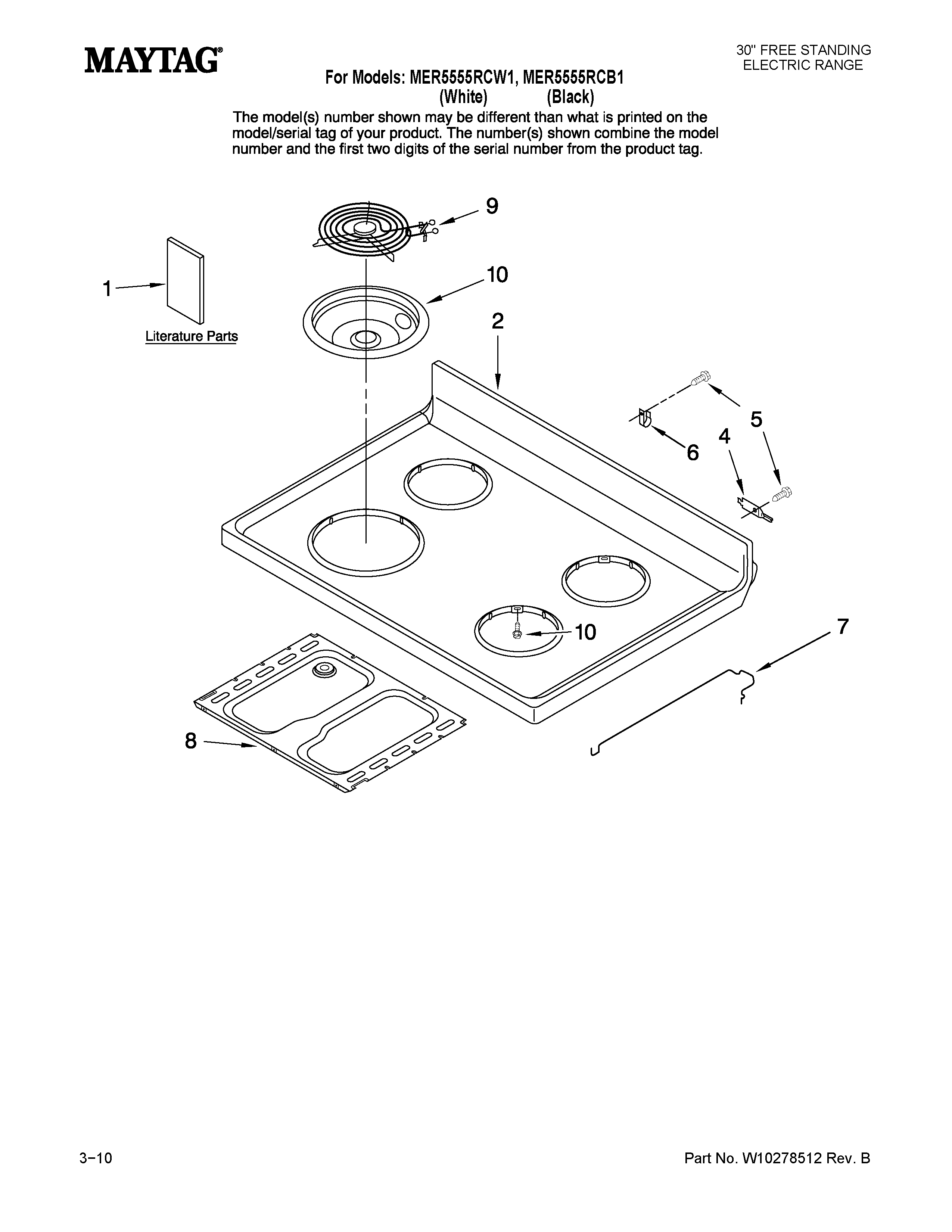 Cooktop parts
