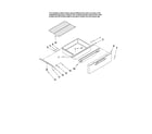 Maytag MER5555RCW1 drawer and rack parts diagram