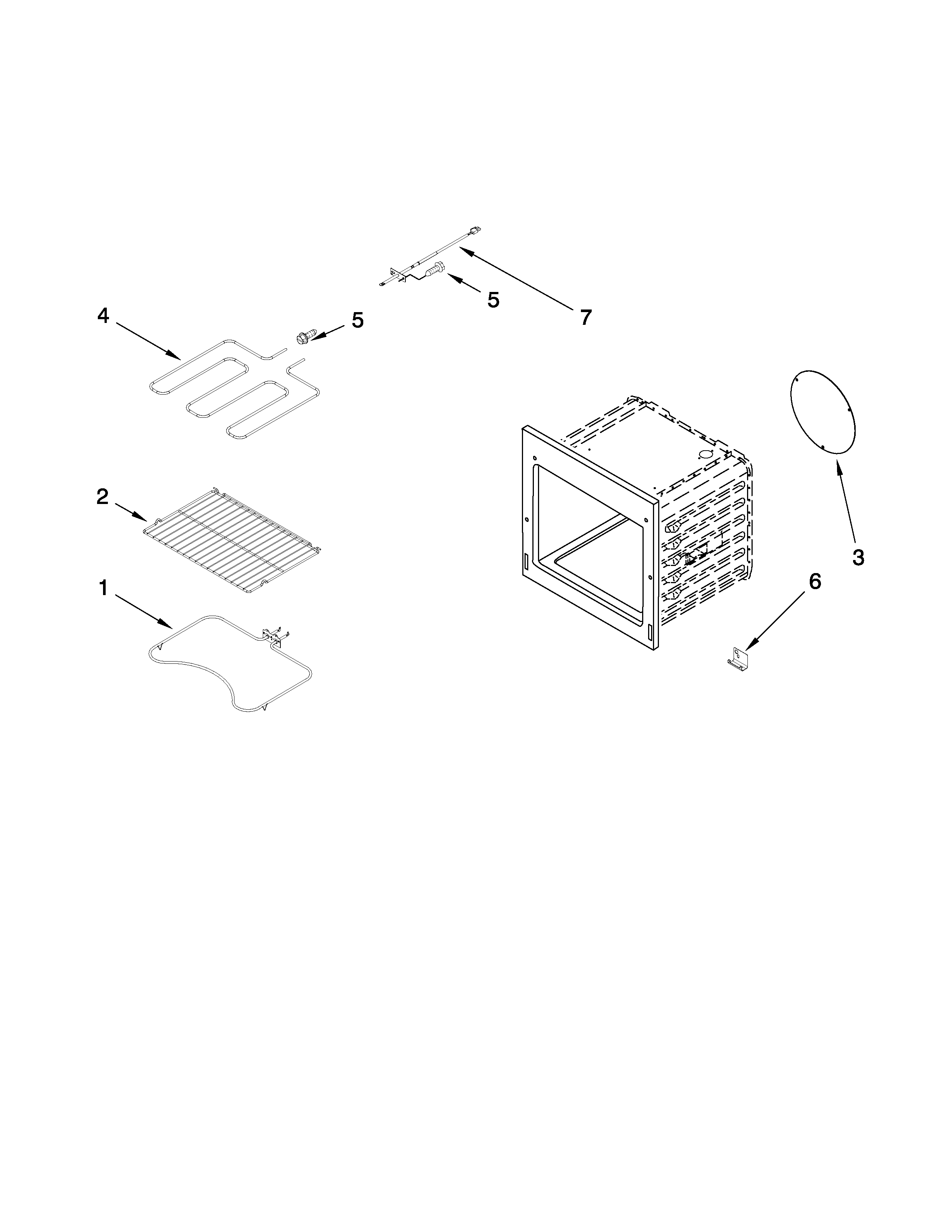 Internal oven parts