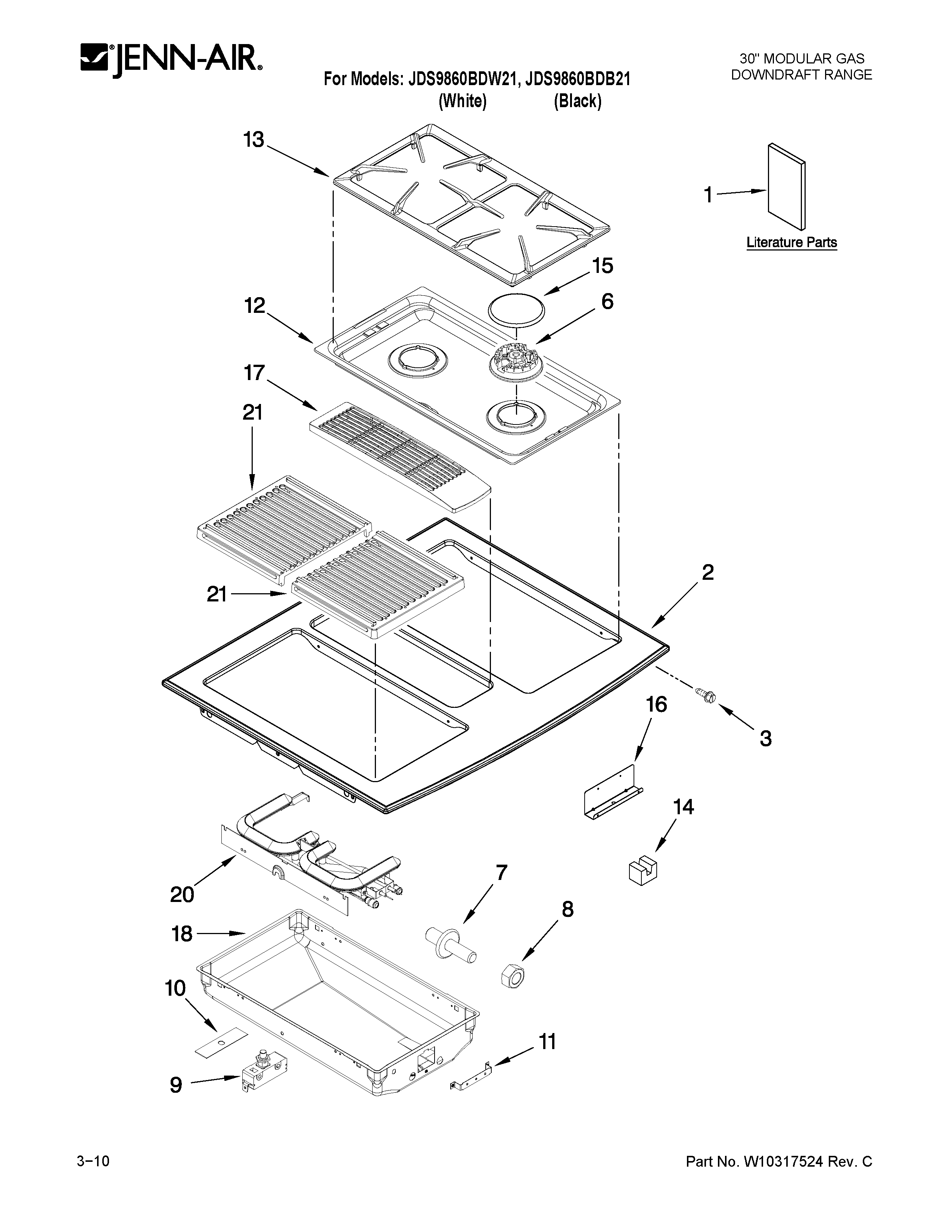 Cooktop parts