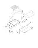 Drawer and rack parts