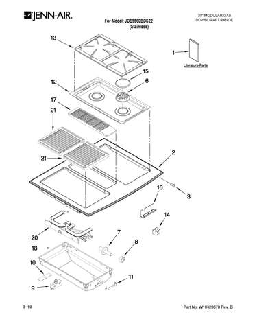 Cooktop parts