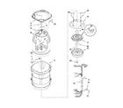 Maytag MVWB750WB1 motor, basket and tub parts diagram
