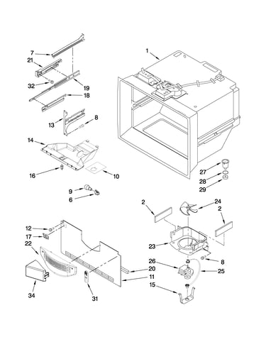 Freezer liner parts