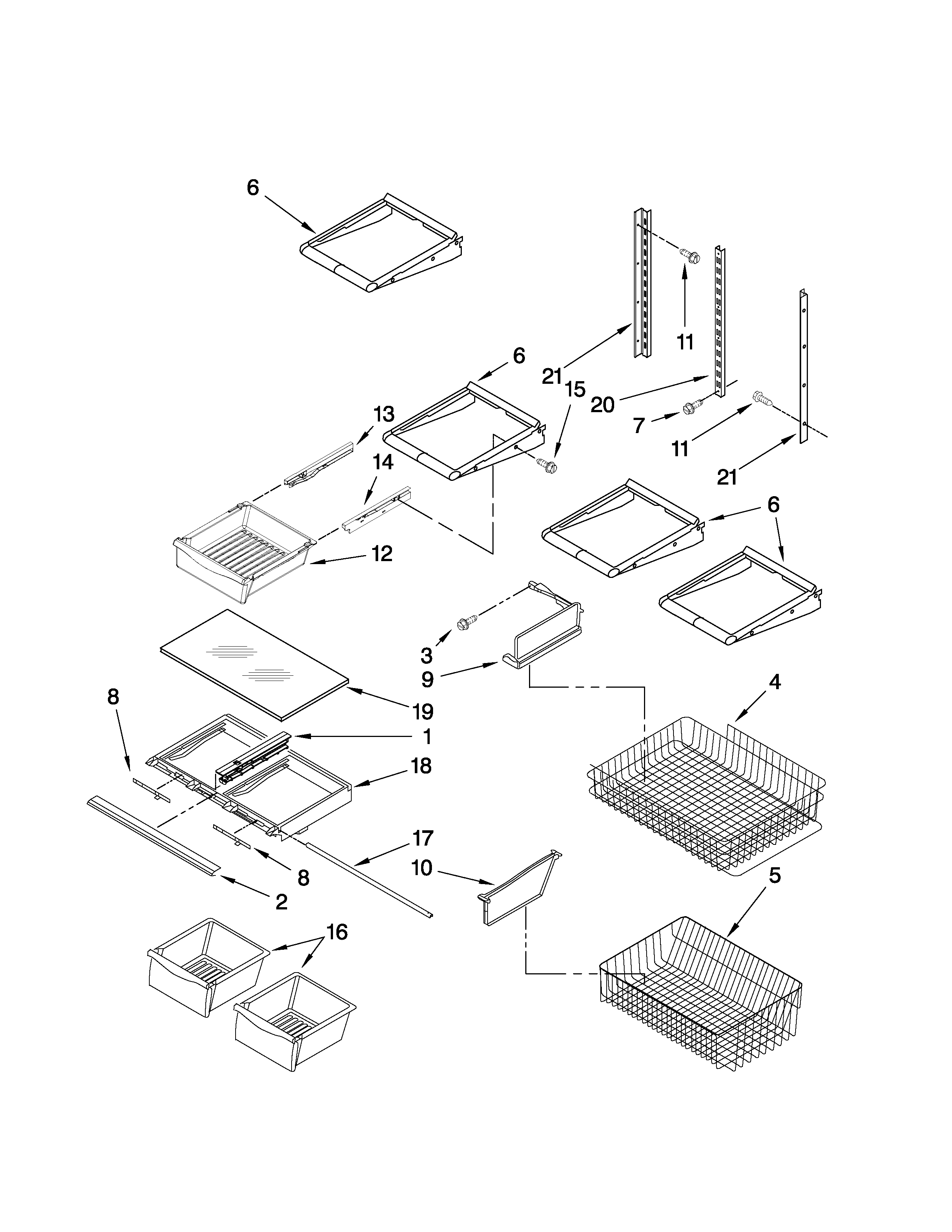 Shelf parts