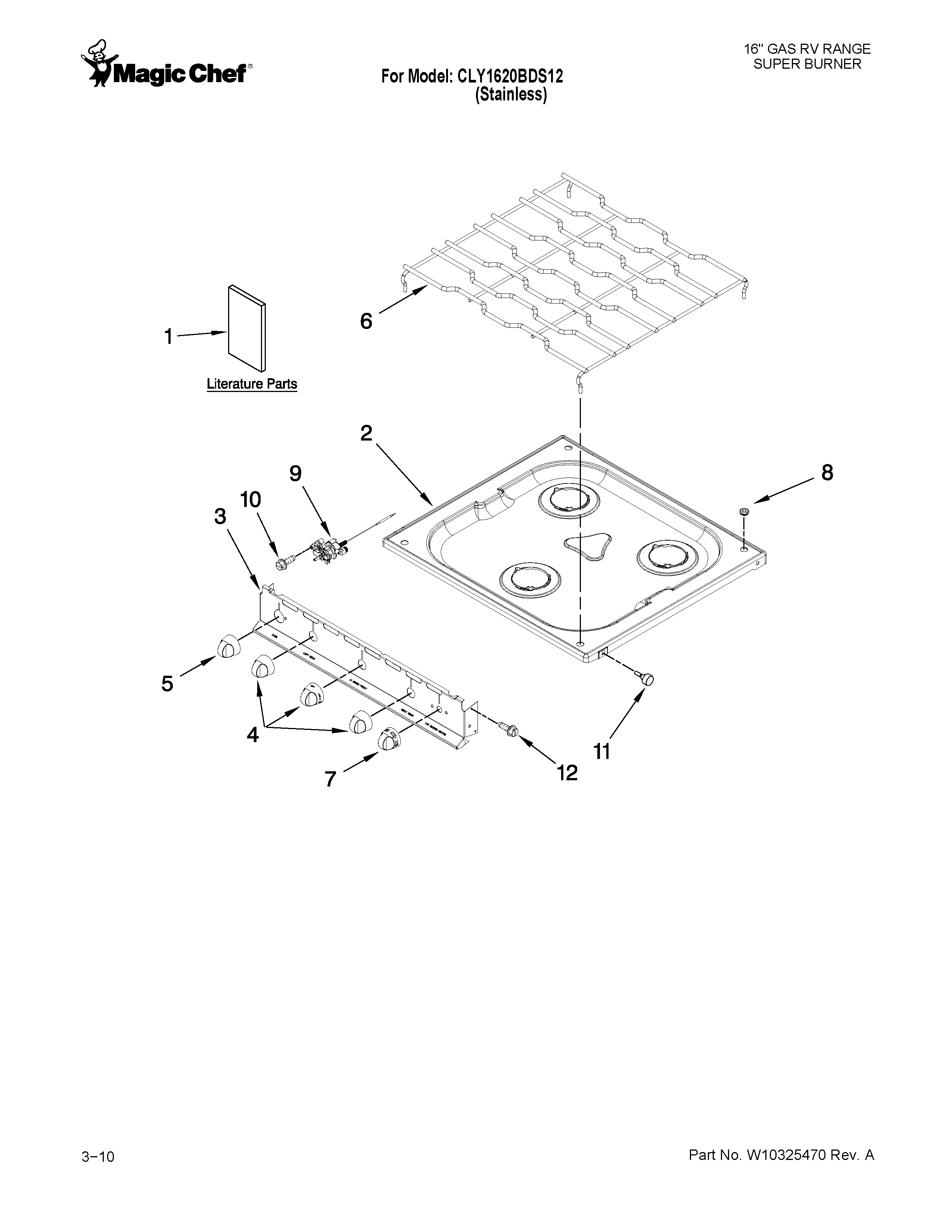 Cooktop parts