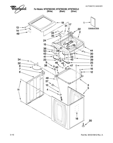 Top and cabinet parts